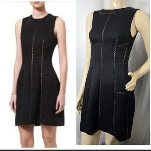 Rebecca Taylor Black Sleeveless Sheath Mini Cocktail Dress Size 2